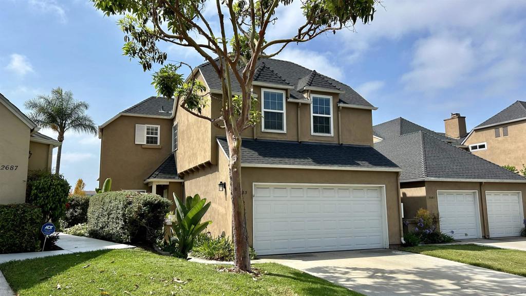 SUPER PRIVATE END UNIT WITH LARGE YARD. Very Rare 3 Bedroom End Unit, in the highly desirable Tamarack Point! This Townhome has only One Shared Wall, AND, one of the Largest Lots / Yards, in the entire community. Windows in All Four Directions. (Does not back up to major streets, or power-lines) Lush tropical entryway. Backyard includes 7 foot high Privacy Fence of fragrant smelling Jasmine Vines, and a custom built, extra tall Privacy Gate. Stainless Steel appliances. Beautiful Wood Flooring throughout downstairs. Aged Fireplace. Custom designed Powder Room downstairs. High Ceilings. Spiral Staircase. Tiled flooring in upstairs bathrooms. Master bedroom includes Vaulted Ceiling, Dual Sinks, and Mirrored Closet. Front facing bedrooms include super silent Dual Pane Windows. Designer Paint throughout. 2” real Wood Blinds in kitchen, hallway, and every bedroom. Multiple Walk-In Closets. New Roof installed in 2020. New exterior paint planned by HOA for 2026. Garage comes complete with Work Bench and ample Shelving. This is the lowest density street, with only 10 units. Community includes; pool, spa, tennis courts, basketball courts. Mere minutes to Tamarack Beach, the charming Carlsbad Village, and award winning Schools!