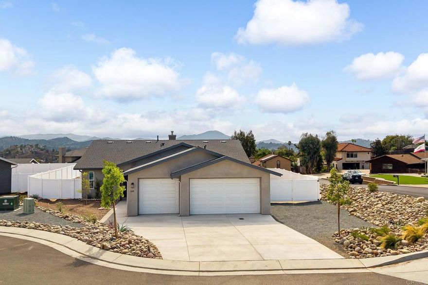 Stunning brand new one story design with attached 3-car garage and room for RV, boat, etc...Usable 1/4+ acre lot peacefully tucked away near Olive Hills. Perfect for entertaining! Smart floor plan boasting 4 bedrooms (spacious master suite) plus office area. Beautiful gourmet kitchen featuring quarts countertops, soft close cabinets, SS appliances. Vaulted textured ceilings with recessed lighting thru-out. LVP custom flooring in all rooms, Vinyl dual paned windows, separate laundry room, whole house fan, fireplace, tankless water heater and so much more. Also, 12 solar panels PAID! A tremendous value your clients will absolutely love!