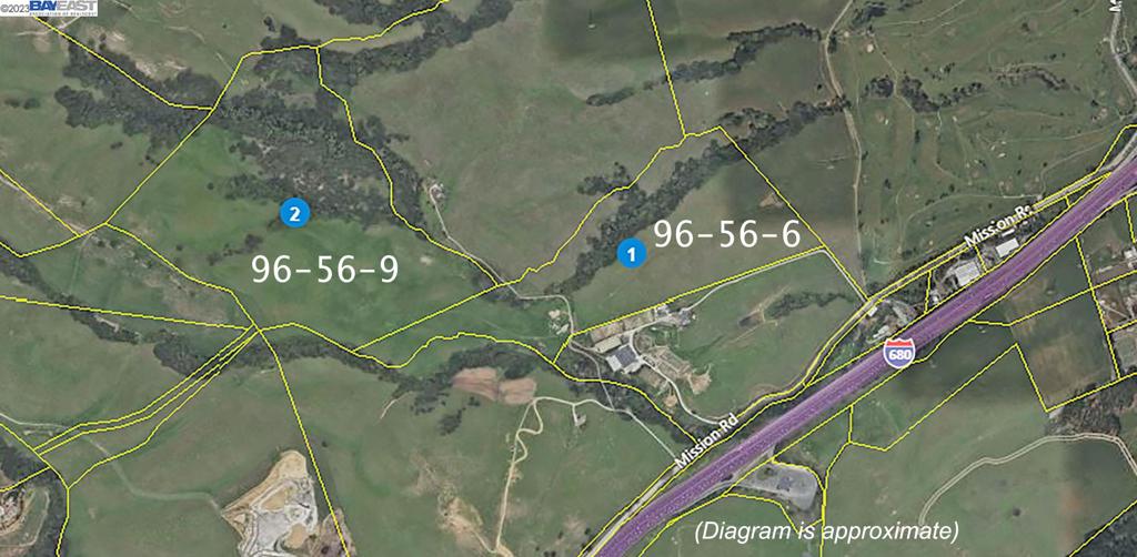 188 Acre appx. choice ranch land next to former Sunol Golf Course. Beautiful views of Sunol Valley! Great estate homesite with seasonal spring for Livestock! Easy access to 680 & Niles. Property consists of 2 parcels: APN #s 96-56-6 & 96-56-9