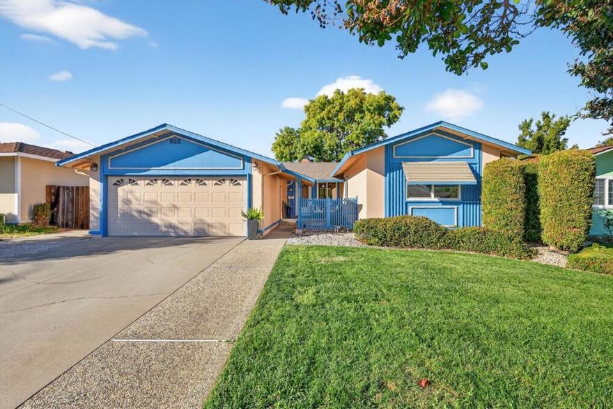 Welcome to your new home in the heart of San Jose! This inviting 1,433 sq ft residence sits on a generous 6,441 sq ft lot, offering both space and comfort. With four well-sized bedrooms and two full bathrooms, it's the perfect setting for families or those who love to entertain.  A separate family room with a cozy fireplace sets the stage for relaxing evenings, while the dining area provides an ideal space for gatherings. Enjoy year-round comfort with central AC and forced air heating. Thoughtfully selected flooring blends style and practicality, enhancing the home's warm and welcoming atmosphere.  Additional highlights include a convenient laundry area in the garage and an attached two-car parking space. Combining comfort, functionality, and an excellent location, this San Jose home is ready to welcome its next chapter.