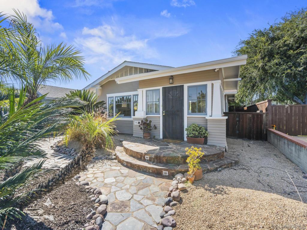 You’ve been searching… I know you have… San Diego is such a wonderful livable city, but you still yearn for that perfect blend of city convenience and an abundance of greenspace to live and breathe in the fresh air. Welcome to Morley Field. An urban oasis where nature and community intertwine seamlessly. Even better, welcome home to legacy craftsman architecture that has been brilliantly expanded and adapted for today’s living. The location is storybook perfect, just a short block to Balboa Park. Curb appeal flows with romance and beauty. The interior features hardwood floors, spacious rooms, remodeled kitchen and baths, a wonderful primary suite, and guest quarters. The exterior offerings include large yard, deck and outdoor living room setup with a big built in pergola. *See Supplement for Details* This home is welcoming in all spaces. From the beautifully landscaped front yard to the sundrenched entry room foyer, you will feel warm and at home from the moment you enter. The living room, with large centerpiece fireplace, and the spacious light-filled dining room both feature craftsman details and are ideal for intimate or larger scale entertaining. They flow directly into a modern remodeled kitchen, which boasts excellent workspaces, beautiful granite counters, Thermador range, and plenty of cabinetry and storage. The LG laundry set up is just off the kitchen with a direct access to the side yard outdoor living spaces. The spacious 2nd and 3rd bedrooms are perfect, and both feature generous closet space. The real highlight of the home must be the amazing primary suite, though. It is a large, beautiful room which opens out through French doors onto the deck and backyard. There is a dramatic gas fireplace, and the suite features dual large-scale wardrobes. No more dibs on which closet is better. Here, there is plenty for everyone! This type of en-suite bath is rarely encountered in craftsman homes like this. It features a deep spa jet tub and an oversized shower with dual shower heads so you can bask in the luxury! Morley Field is North Park's lush and bustling backyard. As part of the vast Balboa Park, this multi-faceted complex is more than a sports destination, it's a vibrant tapestry of greenery, activity, and shared moments. It simply pulses with the energy of San Diego life. It’s where athletes compete on tennis courts, where kids learn to swim at the historic Bud Kearns Memorial Pool, and where cyclists race around the velodrome. Amidst all the action, friendly locals and visitors alike create a welcoming, communal atmosphere. From the early morning disc golfer to the afternoon picnicker, here is a place where every corner tells a story of an active, sun-kissed San Diego day!