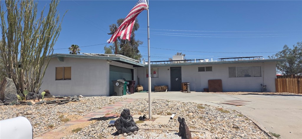 Welcome to this inviting single-story, single-family home offering 3 bedrooms, 2 bathrooms, and 1,588 sq ft of comfortable living space. Nestled on a generous 8,325 sq ft lot, this home features an enclosed patio—perfect for relaxing or entertaining year-round.
Located in scenic Twentynine Palms, known as the gateway to Joshua Tree National Park and the great California Outback, this property provides the ideal blend of tranquility and accessibility. Explore the wonders of the Mojave Desert just minutes from your doorstep, or enjoy the quiet charm of a friendly desert community.
Whether you're looking for a primary residence, vacation getaway, or investment opportunity, this home is full of potential and desert charm. Don’t miss your chance to own a piece of the California desert lifestyle!
