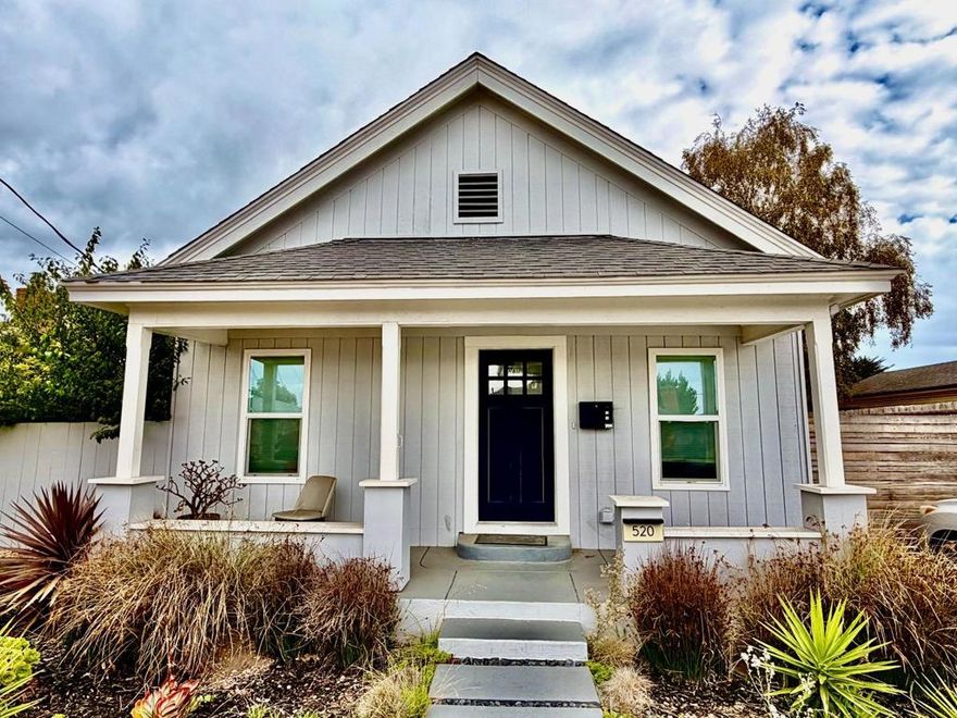 Step into the newest home on the desirable Santa Cruz West Side! This is not a simple remodel; it's a true reconstruction. Just two years ago, this classic bungalow was taken down to the studs and meticulously rebuilt from the new foundation up, guaranteeing peace of mind and modern performance. Blending classic coastal charm with unmatched contemporary luxury, the home features all-new electrical, new plumbing, and every modern amenity you desire. Tucked away in the coveted West Side, you're positioned for the ultimate coastal lifestyle. Enjoy a quick bike ride or stroll to West Cliff Drive's iconic surf breaks, the Santa Cruz Beach Boardwalk, or the vibrant downtown shops and eateries. The property includes approved plans to build a  2 bed, 2 bath ADU above a two car garage. This is more than a home; it's a coastal sanctuary ready for its next chapter!
