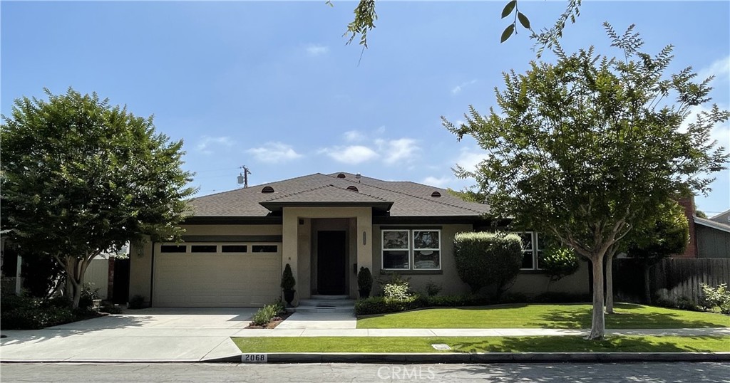 Beautiful custom-built home in 2006 with ten-foot ceilings throughout the house. Located on a tree-lined street in the heart of Los Altos with award-winning schools. A cook's kitchen in an expansive great room with a view to the backyard from the double sliders. An oversized granite island, abundance of custom Alderwood cabinets, granite counters, tumbled marble backsplash, gas fireplace & travertine floors bring style & functionality. The kitchen includes a built-in refrigerator, double oven with convection, electric cooktop, built-in microwave & a 2-drawer dishwasher. A large formal living room could also serve as a home-office. The spacious primary bedroom opens to its own patio. The ensuite bathroom has a private water closet, sunken bathtub, dual sinks, travertine counters, large tiled shower with a bench & a walk-in closet. The second bathroom opens to both bedrooms with floor to ceiling subway tile in the shower & wainscot. Other amenities: Alderwood cabinetry in bathrooms & primary bedroom; forced heat & air; wired for speakers; alarm system; recessed lighting, tubular skylights & Milgard dual-pane windows. Direct access to a large 2-car garage with built in cabinetry, sink, front loading washer & dryer, garage opener, recirculating water heater, & sprinkler timer. A lush backyard brings privacy & three electrical outlets & a stubbed in gas line for potential future outdoor cooking. Automatic sprinklers in front & back. Welcome home!
