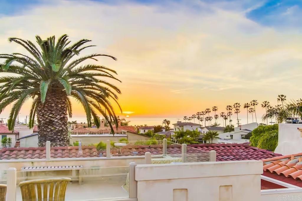 Epic rooftop patio views and large modern home West side of La Jolla Blvd for easy walk to beach! Fully furnished, 2 blocks from iconic Windansea Beach in this stunning 3BR/2.5BA fully furnished home, A/C, EV charger, private 2 car garage, well maintained home ready for long term renters. Enjoy a gourmet kitchen, 2 fireplaces, high-speed WiFi, premium cable, front sitting area and private back patio. Walk to shops, cafes, grocery, and surf! Includes beach gear, linens, cookware—just bring yourself! Ideal for executives, relocations, or families remodeling locally. Pet considered with approval. Available Sept 1 for flexible 6–12 month lease.