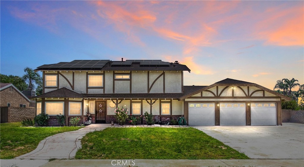 Your years of driving or walking by these beautiful homes, admiring from afar, and just dreaming about "one day" owning one is finally about to come true. Welcome to 10735 Juniper Ave, Fontana, your opportunity to own a 4 bedroom, 3 bath home, spread out over 2,700 sqft and sitting on an almost 20,000 sqft lot, WITH A HEATED POOL AND SPA!! Talk about having it all! As you pull up to this home, the first thing you'll notice is the extra wide driveway in front of a 3 car garage, which allows for tons of off street parking. Also take note of the wide side gate that allows for RV parking as well. Inside, there is more than enough room for your family to spread out. As you enter, there's a sunken living room to your left with extra tall ceilings, lots of windows and tons of light streaming in. Beyond is the dining room that leads through sliding doors to a spacious tiled sun room, with fans for your comfort and entertaining pleasure. It conveniently overlooks and provides access to the expansive backyard with pebble-tec pool & spa, barbecue island and gazebo; plenty room for you to create your very own oasis and memories for years to come. Also no need to pay for storage, as there are multiple storage sheds/workshops on property, so start designing your very own "he AND she sheds", there's room for both!! Back inside you'll find a spacious family room, beautiful kitchen with pass through window to the sun-room with bar seating on the other side, large bedrooms upstairs, and a beautiful primary suite with fireplace and balcony overlooking the yard. Located close to everything, with easy access to the 10, 60 and 15 freeways, this one you truly have to see to appreciate, so call to schedule your showing today, I promise you won't regret it!!