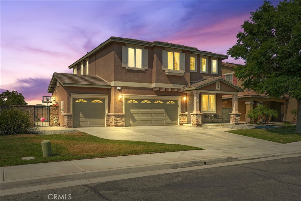 Located in the premier gated community of The Lakes in Menifee, this stunning home features a 3-car garage, no rear neighbors, a covered back patio, hardwood flooring throughout, and an open-concept kitchen flowing into spacious living areas. It offers generously sized bedrooms, his and hers closets, a formal living room, and a convenient downstairs guest bathroom. The Lakes is centered around three private lakes perfect for fishing, kayaking, and scenic walks. Residents enjoy resort-style amenities including a clubhouse, gym, multiple pools with waterslides, playgrounds, and BBQ areas. Miles of walking and biking trails wind through the beautifully landscaped neighborhood. Ideally located near top-rated schools, shopping, dining, and major freeways, this home combines luxury living with everyday convenience.