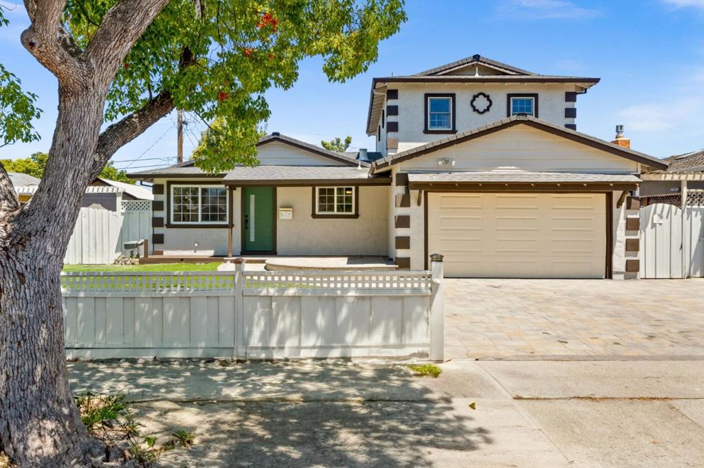 Welcome to 5532 Purdue Place, a stunning, fully remodeled home featuring two primary bedrooms in the desirable Cambrian neighborhood of San Jose. With over $300,000 in upgrades, this property offers the perfect blend of luxury and functionality. The open-concept main level showcases luxury vinyl plank flooring, a modern kitchen with quartz countertops, and two spa-inspired bathrooms with high-end tile finishes. Three spacious bedrooms are located downstairs, ideal for guests or multi-generational living. Upstairs, the expansive primary suite boasts a large walk-in closet and a resort-like bathroom designed for relaxation. Outside, enjoy a low-maintenance, pavered front yard and a patio in the backyard, complete with a detached unit that can serve as a workshop or office, along with an additional shed for extra storage. Located just minutes from Los Gatos, downtown Campbell, and major commuter routes, this home is zoned for the highly rated Branham High School, part of the Campbell Union High School District. With close proximity to parks, shopping, and dining, this turnkey home offers an exceptional lifestyle in one of San Jose's most sought-after areas.