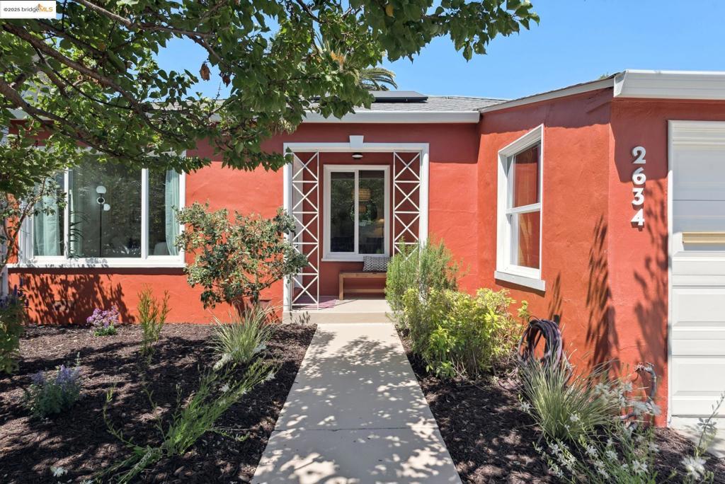 Charming Berkeley bungalow offers the perfect blend of classic appeal and modern comfort. Nestled on a quiet street, just blocks from the playground, grassy field and picnic tables of San Pablo Park, the home features two cozy, serene bedrooms, a light-filled living room, updated bath, hardwood floors, and a spacious kitchen perfect for making your culinary dreams come true. The thoughtfully designed kitchen opens to a sunny patio and fenced backyard, ideal for entertaining and alfresco dining. Wooden deck off the primary bedroom offers a calm retreat. Mini-split system keeps you cool in summer, warm in winter. Gray water system for sustainable living. Well maintained and full of sensible updates, this home is a rare find. Ideal for buyers seeking a move-in ready, peaceful home with easy access to Berkeley’s vibrant shops, cafes, and BART, this inviting bungalow is a gem in a sought-after area.