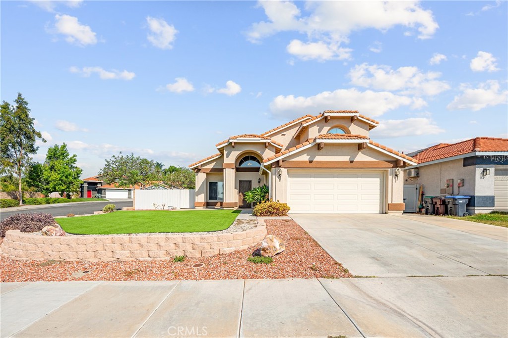 Location!! Location!! Beautiful Corner Lot Home in the Heart of Murrieta.
Welcome to this stunning corner-lot property nestled in a quiet cul-de-sac in one of Murrieta’s most desirable neighborhoods. This spacious two-story home offers 4 bedrooms and 3 bathrooms, with a highly sought-after layout featuring one bedroom and one full bath conveniently located on the main floor.
The bright and airy living area boasts soaring vaulted ceilings, while the inviting family room is centered around a cozy fireplace—perfect for cooler evenings. Recent upgrades include elegant new vinyl flooring throughout the home, offering a fresh and modern feel.
Upstairs, you’ll find three additional bedrooms and two bathrooms, providing plenty of space for family and guests. Outside, the expansive backyard features a custom covered patio—ideal for entertaining—along with a beautiful and spacious backyard with newly pet friendly turf and a mature fruit orange tree for you to enjoy.
With No HOA, No Mello-Roos and very low taxes, this home is not only beautiful but also a smart investment. Perfectly situated near shopping centers, top-rated schools, parks, and with quick access to both the 15 and 215 freeways, convenience is at your doorstep.
Don’t miss the chance to make this exceptional Murrieta home yours!
Pictures are Virtually Stage.