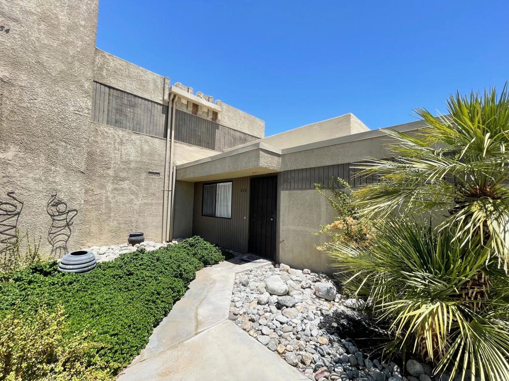 Welcome to the fabulous community of Pueblo Sands, the epitome of Palm Springs Living. This unique condo features 2 bedrooms, 2 bathrooms with no upstairs neighbors & only one side neighbor, perfect for privacy. Tile flooring throughout, updated kitchen & baths and not one but 2 patio spaces to enjoy the outdoor living space. Assigned parking & storage available in carport. Enjoy the 2 community pools & spas while basking in the sun surrounded by our gorgeous Palm Springs mountains. Sought after location close to downtown Palm Springs, PS Airport, shopping, food & entertainment.Don't miss out on this charming condo that offers privacy & comfort.