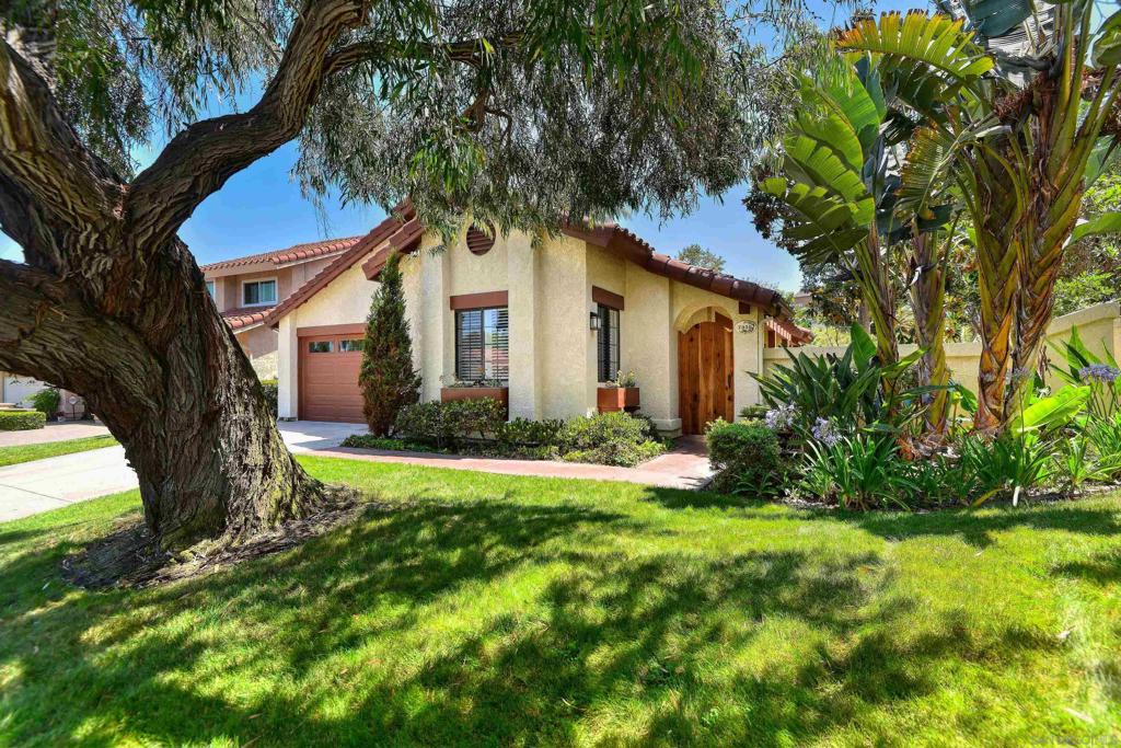 Charming single-story residence is located just over a mile from the beach. Gated entry and idyllic front yard welcome you to this coastal retreat. Light-filled entrance introduces a vaulted living room with skylights, which leads to an inviting kitchen with stainless steel appliances. Split bedroom floor plan separates master from two secondary bedrooms. Greenbelt at back of property enhances privacy and offers a tranquil ambiance. Other features include solar, A/C, whole house fan, and two-car garage. As part of Vista Pacifica, owner has access to community pool, spa and tennis courts.