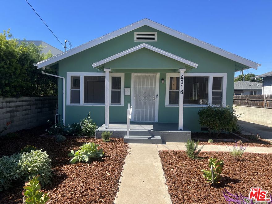 Charming 3-bedroom, 2-bath home with a detached two-car garage in Atwater Village. This home is located on a low-traffic street in this sought-after neighborhood. Freshly painted inside and out, it features a wood floors and updated tile floors in kitchen and bathroom, newer central HVAC, and an efficient layout; There are two bedrooms located at the front of the house, along with a remodeled front bathroom. The third bedroom is located at the back of the house and features an en-suite bathroom.  The main entrance leads to a generous open floor plan, offering creative options for dining and living areas that are flooded with light and feature beautiful wood floors. The refreshed kitchen features new hardware, lighting, a dishwasher, garbage disposal, stove, and a hood. A laundry room with a washer and dryer is located off the kitchen, leading to the large backyard, which features a concrete patio with a pergola. There is another garden area behind the two-car garage with a large fruit tree. The front and back yards are completely fenced in, and the property features a long driveway with ample room for parking three cars. The house features updated copper plumbing, electrical panel, and drip system for the front yard. A prime location is quickly accessible to Los Feliz, Silver Lake and the neighboring NELA neighborhoods.