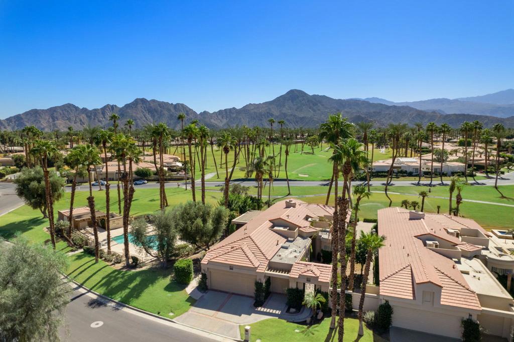 Experience the desert lifestyle at it's finest in this lovely, 3 bedroom, 3.5 bath home in Desert Horizons Country Club. Inside, you will find an elegantly appointed home featuring a gracious living room with soaring ceilings and walls of windows bringing in lots of natural light. There is also a cozy den just off the open concept kitchen. And whether you're planning a dinner party or enjoying a relaxing night in, this kitchen has everything you need. The primary bedroom is spacious and tranquil and a perfect place to retreat to after busy day of sun and fun! There are two other ensuite guest bedrooms to pamper family and friends. Outside, the south-facing back patio has BREATHTAKING VIEWS of the emerald green golf course and Santa Rosa mountains. A sparkling community pool is just steps away and so convenient you might think its your own. Come and enjoy YOUR LITTLE SLICE OF PARADISE!$5,000 for June, July, August and September. $7500- May. October, November and December. $9000- January, February, March and April.