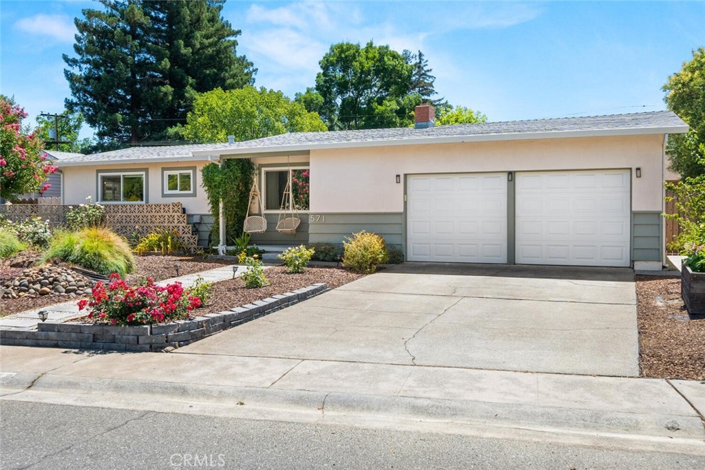 Prepare to be captivated by this meticulously upgraded home, perfectly blending mid-century charm with modern luxury. Recent enhancements include an inground pool with a heat pump, ideal for extending your swimming season. The home boasts a newer HVAC system, including ductwork. Embrace energy efficiency with a 10.7 kW owned solar system and a newer roof, providing peace of mind for years to come. The backyard is a private oasis, featuring mature beautiful landscaping, two composite decks, and a Tough Shed for extra storage. Inside, you'll find a fully remodeled kitchen, refinished hardwood floors, and an updated electrical panel. The luxurious master suite offers a serene retreat with a beautifully appointed bath and a slider featuring inside glass blinds, opening directly to a private deck. Currently configured as a two-bedroom home, it can easily be converted back to a three-bedroom layout by reinstalling a wall. This exceptional property is ideally located on a quiet street, just a short walk from Bidwell Park. If you're seeking a home where all the work has been done with love and attention to detail, then this is the home for you!
