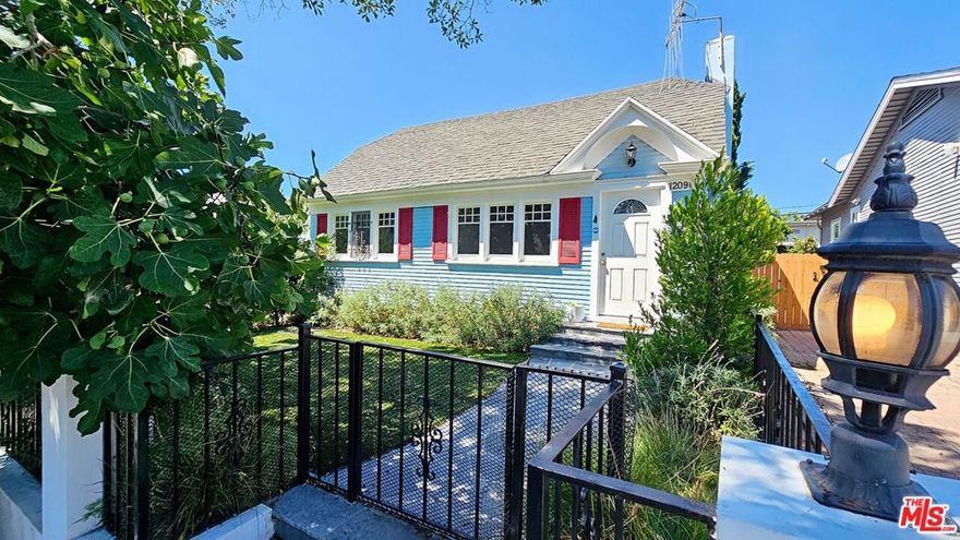 This charming residence with 2 Bedrooms and 1 Bathroom is now available for immediate move-in. Located in the highly coveted West Hollywood area, close to Plummer Park, Whole Foods, and Santa Monica Blvd, this home combines comfort, style, and convenience. Features include a gated front yard, elegant hardwood floors throughout, and a fireplace in the primary bedroom. The updated kitchen offers stainless steel appliances, quartz countertops, and a cozy breakfast area. The spacious living and dining room is filled with natural light and opens through French doors to a private patio perfect for relaxing or entertaining friends. The renovated bathroom includes dual sinks and a large walk-in shower. Enjoy modern amenities such as in-unit laundry (stackable washer/dryer) and central AC/heat for year-round comfort. Situated on a serene street, this property is conveniently close to shopping, dining, and top-notch amenities. You can park either in the driveway or on the street with a permit. Pet-friendly. Part of the residential duplex, but offers privacy and security with its own gated entrance and a front yard. P.S. The house is virtually staged.