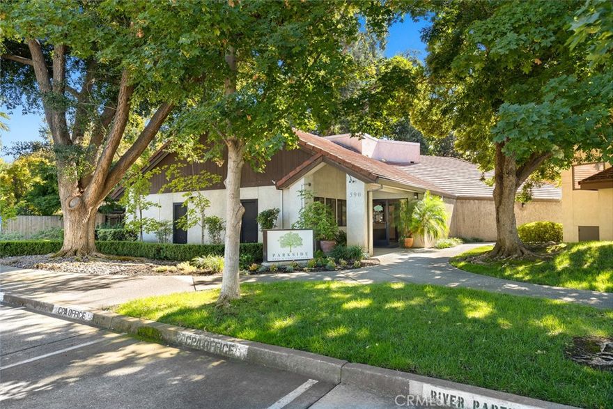 Enjoy where you work!  One of the best located office properties in Chico.  With Bidwell Park and all Commercial Services just steps from your door, you can have the best of both worlds.  This is a beautiful 4,611 square foot office building in a great setting and with well appointed and stylish architecture.  Features include a professional reception and large administrative area, 11 mid size and executive offices, large bullpen or cubicle office, conference room, mail/operations room, storage space, break room and two bathrooms.  There is plenty of parking and best of all, you are next to the post office and the Safeway Park Plaza Shopping Center for extraordinary convenience.