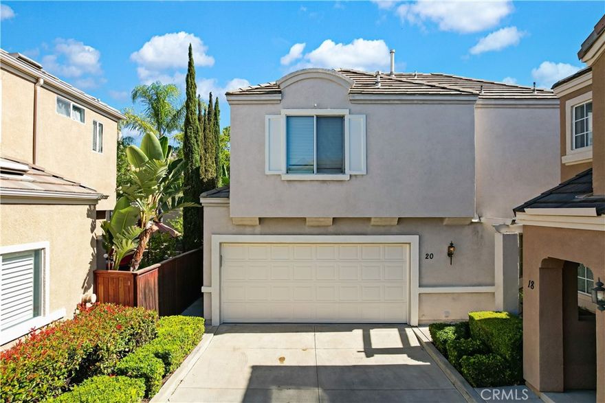 Welcome to 20 Rue Brittany, a beautifully maintained 3-bedroom, 2.5-bath townhome located in the sought-after Tuscany community of Foothill Ranch. This spacious two-story home features all 3 bedrooms on the upper level, offering privacy and comfort for families, guests, or a home office setup.



The main floor showcases a cozy living room with fireplace, a dedicated dining area, and a nice  kitchen with granite countertops, stainless steel appliances, and ample cabinet space. Upstairs, the primary suite includes a walk-in closet and en-suite bath, while two additional bedrooms share a full hallway bathroom.



Enjoy the convenience of an attached 2-car garage with direct access, in-unit laundry, Nice wrap around back yard and access to community amenities including two swimming pools, and beautifully maintained greenbelts. Located near shopping, dining, parks, Whiting Ranch Wilderness trails, and within the top-rated Saddleback Valley Unified School District.