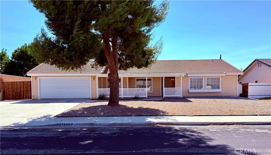 Ready to move-in, where comfort and functionality come together in this charming 3-bedroom, 2-bath home with a BONUS ROOM, perfect for an office or extra bedroom. Located in a quiet neighborhood this property offers a cozy and spacious layout with central air and heat for year-round comfort. *NEW EXTERIOR PAINT * UPDATED KITCHEN CABINETS & MODERN FIXTURES * NEW STAINLESS STEEL OVEN *The durable concrete tile roof ensures peace of mind. Outdoors, enjoy both front and rear patios for extended living space, plus a drive-through garage with RV access for all your vehicles and gear. The backyard is a true retreat with lush landscaping, planter walls, a horseshoe pit, and ample RV parking space. Conveniently located near schools, shopping, and recreation, this home offers the perfect blend of comfort and convenience. Don’t miss the chance to make this your next home!