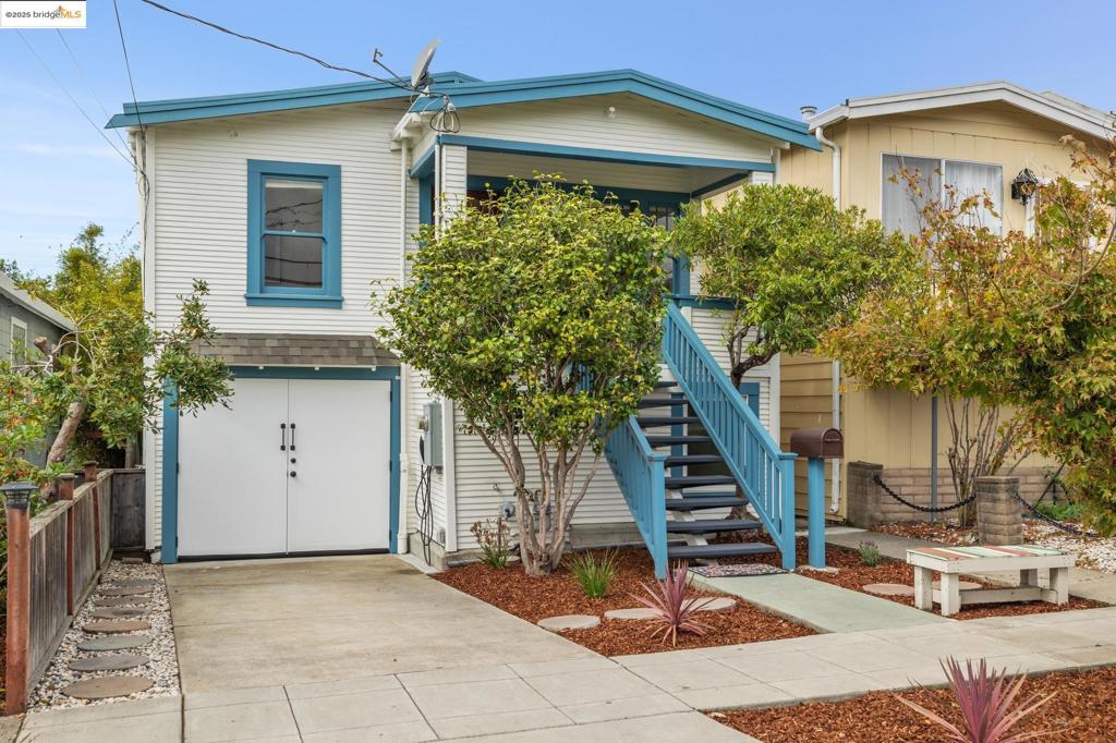 What began as a small, charming bungalow is now a beautifully transformed 3-bedroom, 2.5-bath home with flexible bonus spaces. Every corner has been thoughtfully reimagined to create a bright, modern, & welcoming space. Step inside to a formal living room that flows into a versatile bonus area: perfect for a den, guest room, or family hangout. The main-level primary suite, bathed in natural light, feels like a retreat, while the designer-updated kitchen offers stainless steel appliances, abundant cabinetry, and a dining nook that makes every meal special. A guest-ready half bath completes this level. Downstairs, two spacious bedrooms, including one large enough to double as a family room, open directly to the private fenced yard, blending indoor comfort with outdoor living. The yard itself invites entertaining, gardening, or quiet afternoons in the sun. With all new systems and upgrades from 2020–2025, fresh paint inside and out, and bright airy rooms throughout, this home is as worry-free as it is stylish. We can't forget the EV charger, AC & owned solar, making this home not only beautiful but functional. Walkable to BART, Trader Joe’s, Fat Apples, Banter Wine, Rialto Cinemas, El Cerrito Natural Grocery, Cerrito Vista Park, and more, this is modern East Bay living at its best.