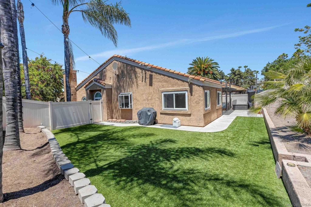 PRICE IMPROVEMENT! NOW $849,999! 1,980 SQ FT OF BRIGHT, OPEN LIVING SPACE. PRIVATE YARD. HIGHLY DESIRABLE NEIGHBORHOOD AND HOMES RARELY COME ON THE MARKET. BEAUTIFUL, WELL-MAINTAINED WITH SOARING CEILINGS, NATURAL LIGHT THROUGHOUT, AND EXTRA LARGE BEDROOMS. ALL BEDROOMS ARE ON ONE LEVEL, INCLUDING A MASTER BEDROOM WITH A PRIVATE BALCONY, PLUS A VERSATILE ENTRY-LEVEL BONUS ROOM AND A CONVENIENT LAUNDRY ROOM ON THE MAIN LEVEL.THIS IS NOT YOUR TYPICAL ATTACHED HOME—THIS IS A TWINHOME & OFFERS ENHANCED PRIVACY AND YOUR OWN SEPARATED YARD SPACE. FULLY ENCLOSED WITH A VINYL FENCE—PERFECT FOR ENTERTAINING, PETS, OR RELAXING OUTDOORS. 2-CAR GARAGE, VAULTED CEILINGS & SKYLIGHTS, COZY FIREPLACE, SPACIOUS KITCHEN WITH ISLAND, EXTRA LARGE BEDROOMS, MASTER BEDROOM WITH PRIVATE BALCONY, A/C, 12 OWNED SOLAR PANELS, PLANTATION SHUTTERS & LAMINATE FLOORING, NEST THERMOSTAT & NEWER ROOF UNDERLAYMENT, PERGOLA, VINYL FENCING & LOW-MAINTENANCE ARTIFICIAL TURF BACKYARD, LAUNDRY ROOM ON MAIN LEVEL LOCATED IN THE HIGHLY DESIRED GATED CANYON-VIEW COMMUNITY WITH DIRECT ACCESS TO TIFFANY PARK AND TIFFANY ELEMENTARY. ENJOY NO MELLO-ROOS, A LOW-COST HOA, AND A CONVENIENT DRIVE TO BONITA GOLF COURSE, OTAY RANCH, EASTLAKE, SHOPPING, AND DINING. THE BEST OF BOTH WORLDS—SINGLE-FAMILY STYLE LIVING WITH LOW-MAINTENANCE EASE! THIS SPACIOUS FLOOR PLAN OFFERS 3 EXTRA-LARGE BEDROOMS ALL ON ONE LEVELPERFECT FOR A GAME ROOM/POOL TABLE. LARGE KITCHEN WITH CENTER ISLAND AND AMPLE CABINET SPACE, AN OPEN LIVING/DINING AREA WITH FIREPLACE, & SHUTTERS. 12 OWNED SOLAR PANELS, LAMINATE FLOORING, NEST SMART THERMOSTAT, AND A NEWER ROOF UNDERLAYMENT FOR ADDED VALUE AND PEACE OF MIND. PRIVATE, LOW-MAINTENANCE BACKYARD OFFERS A PERGOLA-COVERED PATIO, VINYL FENCING, AND ARTIFICIAL TURF—IDEAL FOR RELAXING OR ENTERTAINING. GATED WITH DIRECT PEDESTRIAN ACCESS TO TIFFANY PARK AND AWARD-WINNING TIFFANY ELEMENTARY. CLOSE TO OTAY RANCH, EASTLAKE, BONITA GOLF COURSE, SHOPPING, DINING, PARKS, AND FREEWAYS. NO MELLO ROOS AND LOW HOA FEES! —ADDING EVEN MORE VALUE TO THIS EXCEPTIONAL PROPERTY. DON’T MISS THIS RARE OPPORTUNITY TO OWN AN INCREDIBLE HOME IN ONE OF CHULA VISTA’S MOST SOUGHT-AFTER COMMUNITIES.