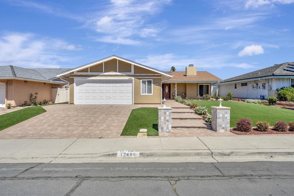 Beautiful Seven Oak (55+ age community) Single Family home with Highly Upgraded. AMAZING MOUNTAIN VIEWS FROM large private backyard. House has been recently upgraded with front & backyard landscaping with turf and Vinyl fences. The home has semi-vaulted ceilings throughout Wood laminate flooring the main living area and the tile flooring the bathrooms & upgraded baseboards, Living room has Fireplace. Kitchen has wood cabinetry with hardware, Quartz countertops with the waterfall sides-Upgraded Stainless steel appliances-Both bathrooms recently upgraded-Updated Vinyl dual paned windows/doors-Central air-wood blinds-rear enclosed patio.