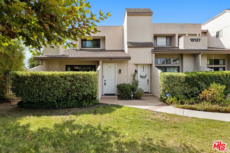 Beautifully updated 3-bed, 3-bath corner-unit townhouse in the Oak Pointe community of Sherman Oaks. This light-filled 1,666 sq ft home features an open-concept living area with high ceilings, hardwood floors, and a remodeled kitchen with quartz counters and stainless appliances. The spacious primary suite offers dual walk-in closets and a large en-suite bath. A third bedroom on the main floor is perfect for guests or a home office. Enjoy a private, direct-access 2-car garage with laundry and extra storage. The resort-style community includes pools, spas, tennis courts, and greenbelts, with HOA covering internet, cable, water, and EQ insurance. Excellent Sherman Oaks location close to Ventura Blvd, shopping, dining, and freeway access.
