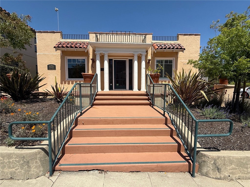 Located directly across from City Hall, this freestanding office bungalow has excellent exposure and on-site parking. The building has three private offices, a large reception area, a conference room with fireplace and built-in cabinetry, a kitchenette, and original wood floors. This property has very good exposure, close freeway access, and is within close walking distance of downtown amenities.