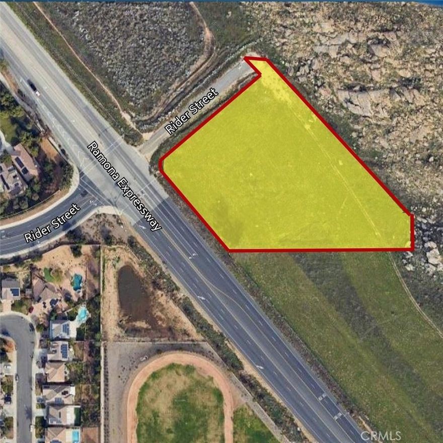 Prime vacant lots at the NE Corner of Ramona Expressway & Rider St. in Perris, CA, present a rare opportunity for residential or commercial development in Riverside County’s thriving Inland Empire. Strategically located with easy access to the I-215 Freeway, the site is minutes from Riverside, Temecula’s wine country, and Lake Elsinore’s recreational offerings. Surrounded by the revitalized Ramona corridor, Perris Gateway Commerce Center, top-rated Perris Union High and Perris Elementary schools, and Lake Perris State Recreation Area, these lots are ideal for custom homes, multifamily projects, or commercial ventures in a dynamic, growing community. All interested buyers are advised to perform their own due diligence and investigations.