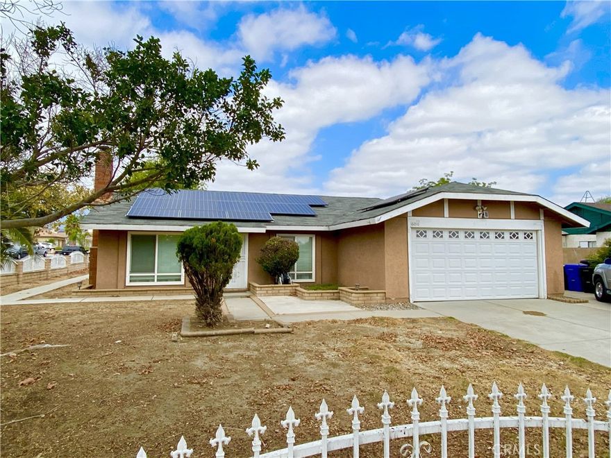 Come Home for the Holidays to Mountain Views & Lasting Comfort! Well-maintained single-story home featuring 3 bedrooms and 2 bathrooms on a spacious 7,200 sq foot lot. This home includes a 2-car garage with additional ample parking, and paid-off solar panels for energy efficiency. Kitchen features new Quartz countertops and Appliances are included. Relax under the covered patio and take in the serene San Bernardino Mountain views over your morning coffee. This Move-in Ready home is Close to hiking, biking, and mountain adventures. Easy access to major freeways (I-10, I-15, 210) connecting to Los Angeles, Orange County, and the Inland Empire. Your holiday gatherings just found a New Home.  The only thing missing is You.  Schedule your showing today and come make this Fontana home Yours!