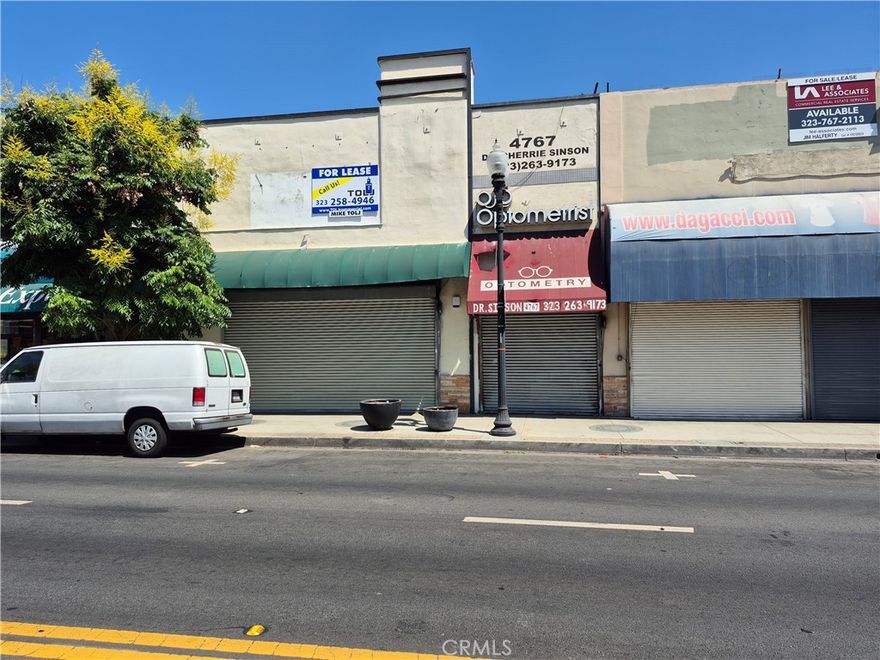 The building features two suites: 2,300 square feet at 4765 Whittier and 1,100 square feet at 4767 Whittier. Each space may be leased individually or combined for a total of approximately 3,400 square feet, offering flexibility for a range of retail or commercial uses. The property is zoned for Los Angeles County Mixed-Use Development (MXD), which permits various commercial uses. Zoning details should be verified with the Los Angeles County Department of Regional Planning.

Public parking is available along Whittier Boulevard, providing convenient access for customers. The property is surrounded by a strong mix of national and local retailers, including Calimex, Tamales Los Angeles, Nike Community Store, Super Grocers, and Metro by T-Mobile. This high-traffic retail environment contributes to steady footfall and excellent visibility.

Located just minutes from Downtown Los Angeles, the site also offers convenient access to major transportation routes, including the 710, 60, and 5 freeways—ensuring seamless connectivity for both customers and business operations.