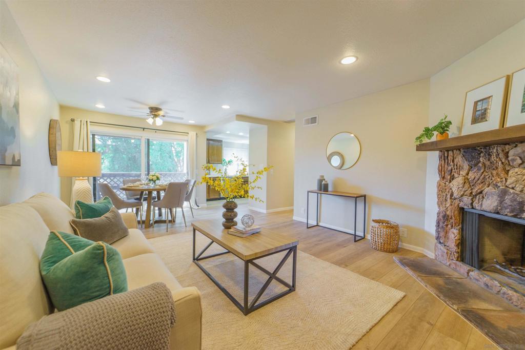 VA Approved! Seller offering a $6,000 CREDIT towards buyer closing costs with full price offer! Experience the best of El Cajon living at 1717 Pepper Drive, a beautifully refreshed 2-bed, 2-bath condo in the sought-after Olive Hills Community! With 953 sq. ft., the home features an OPEN-CONCEPT layout, freshly painted walls, stylish LAMINATE FLOORING, BRAND NEW carpet in both bedrooms, and MODERN bathroom updates. A rare find with TWO PARKING SPACES! A downstairs private GARAGE, plus an additional PARKING STALL directly across from the garage. Enjoy a private balcony, central air & heating, and in-unit washer & dryer. Just minutes from the 8 Freeway and East Main Street’s shops, restaurants, and services, this move-in ready condo is the perfect place to call home! Contact listing agent, Eric Lowe, at 619-776-2681 for showings.