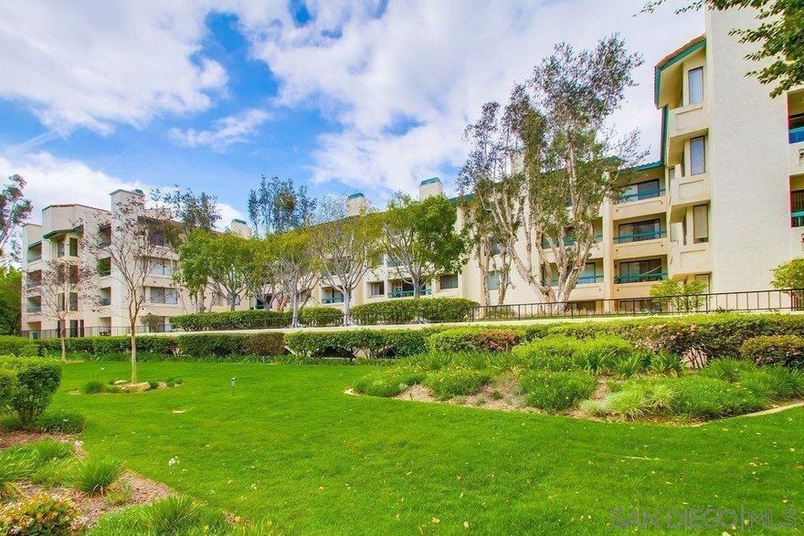 PRICED TO SELL.  This ONE-OF-A-KIND beautiful single story top floor end unit hotel/resort style oversized condo you don’t often see available in a super private Tierrasanta gated community with easy access to San Diego’s major freeways (15, 52, 163 and 805).  This gorgeous condo is located minutes away from the Balboa, Convoy, and Clairemont areas, but in a super nice, quiet and the property feature a huge master suite with an enclosed full bath, a 16-foot-high ceiling that opens up to a big patio.  2 additional generous sized bedrooms, one of which has a walk-in closet. An open kitchen next to the dining area that leads to the balcony with a peak view of the golf court.  A 16-foot-high ceiling huge living room along with a dry bar and cozy fireplace for your guest entertainment, perfect for a family and their guests.  This hotel style top floor end unit provides you and your family with extra peace and privacy with no neighbors above you.  This property comes with 2 side-by-side gated underground garage parking.  There are also plenty of guest and street parking. The BEST DEAL for this big 3 bedrooms 2 full baths condo you will find in Tierrasanta. HURRY and bring your offer before someone else gets it!!!   .