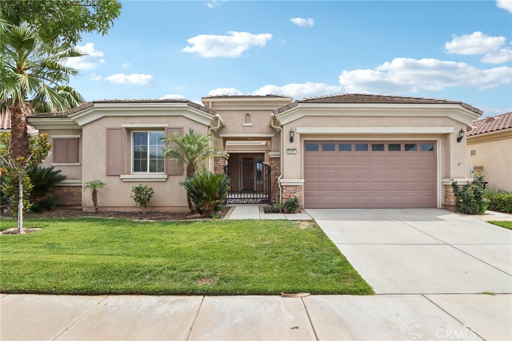 ? Casita Living in Solara Diamond Valley by Del Webb – 55+ Resort Style Community ? Welcome to your next chapter in this beautifully designed Casita Home, perfectly set in the sought-after Solara Diamond Valley 55+ community by Del Webb. Offering 3 bedrooms, 3 bathrooms, and 2,112 sq. ft. of living space, this home blends comfort, style, and convenience with just the right touch of resort-inspired living. Step through the iron gate entry into a private gated courtyard, where the casita creates the perfect space for guests, hobbies, or your own private retreat—separate yet right next to the main home. Inside, you’ll find tile flooring throughout the main home, a welcoming family room with a cozy fireplace, and an open-concept layout designed for both everyday living and entertaining. The den/office with French doors provides a quiet getaway or flexible workspace, while the sliding glass doors open to a California patio cover, extending your living space outdoors. The kitchen is a true highlight, with granite counters, a breakfast nook, pantry, and plenty of storage. The primary suite offers a spacious bedroom, a large walk-in closet, and room to relax in style. Thoughtful details continue with a laundry room featuring extra storage and a sink, while the drought-tolerant backyard with artificial turf ensures beauty with low maintenance.