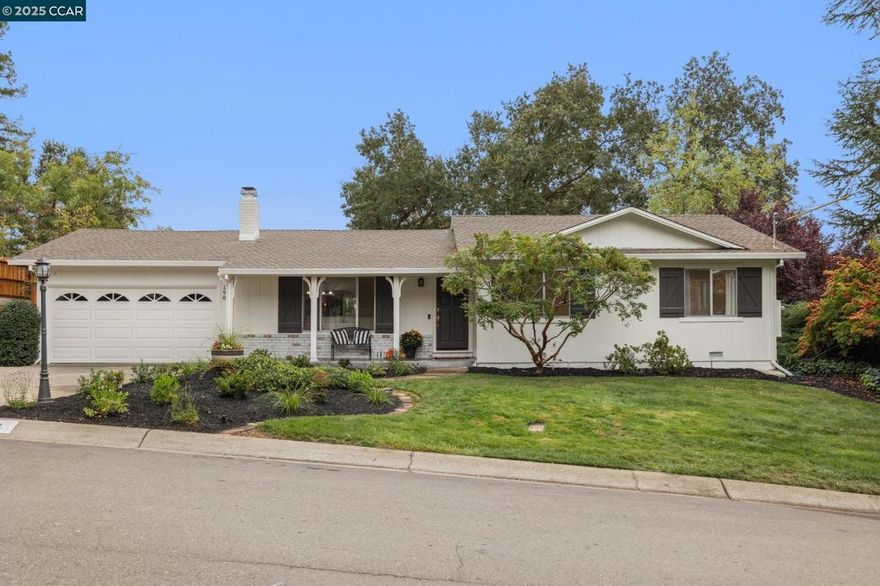 Charming single-story rancher located just minutes from top-rated Danville schools and vibrant downtown restaurants and shops. This 4-bedroom, 2-bath home (with one bedroom currently used as a bonus room) has been freshly painted inside and out and features beautifully refreshed landscaping. The spacious family room addition boasts vaulted ceilings, a cozy fireplace, and a slider that opens to a picturesque backyard with views of Mt. Diablo and Las Trampas hills. Enjoy nearby trails, parks, and local membership pool just around the corner-ideal Danville living! Open Sat 10/11 1-4:00          Sun 10/12  1-4:00