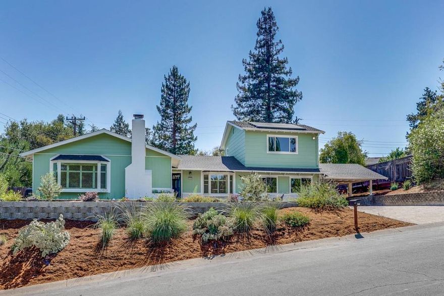 Welcome to this large 5 bedroom home located in the desirable Highlands area of Los Altos.  1590 Vineyard Drive features 4 bedrooms on the spacious main level plus an additional en-suite bedroom in an apartment style living space on the second level complete with a large living room.  Some standout features of this great home are an incredible gourmet kitchen with an oversized waterfall island with breakfast bar, extensive high end custom cabinetry with endless surprises of top of the line features to keep you organized and ready for beautiful meals and stylish entertaining. It will be very hard to find a kitchen that compares with these amenities!  The oversized Living Room features vaulted ceilings, dual fans, a large bay window and durable maple flooring which is perfect for entertaining or relaxing with friends and family. The Primary Suite has vaulted ceilings, a dream bathroom with beautiful and luxurious features including a dual shower, custom cabinetry and impressive natural stone. The large lot features a beautifully landscaped front yard and low maintenance paver backyard that is exceptional for events, gatherings, BBQs and more.  The lot is large enough to create other inspiring options such as lawns, gardens or even a pool/spa!  Radiant Heating  & Lots of Storage !