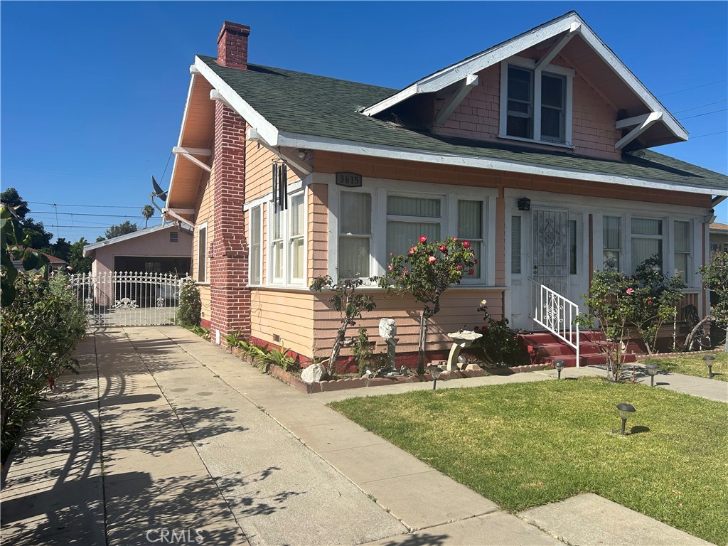 Charming 3-bedroom, 1 bath home in the city of Lynwood, offers 1,133 sq ft of comfortable living space on a generous 8,283 sq ft. Lot. The well-maintained exterior features classic Craftsman-style details, lush rose bushes, 2 car garage and long driveway with gated parking. The spacious backyard is ideal for gatherings or future expansion. Conveniently located near schools, parks, shopping centers and easy freeway access. This home blends character and practicality in a thriving commuter-friendly neighborhood. Drive by only.