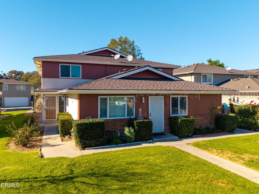 Discover the potential of this 2-bedroom, 1-bath, two-story condo located in the desirable community of Newbury Park. The main level features a functional layout with a living room, dining area, and kitchen, while both bedrooms and the full bathroom are privately situated upstairs.This condo includes access to a shared one-car garage with a private storage closet, plus an additional assigned parking space in the driveway. A shared community laundry room is conveniently located just behind the building.While the home is in need of upgrades and TLC, it offers a great opportunity to customize to your taste. The HOA maintains the landscaping and trash service and provides access to two community pools, a playground, and picnic areas.Ideally located near shops, dining, parks, and freeway access, this condo is perfect for buyers looking to invest in a property with excellent potential in a prime location.