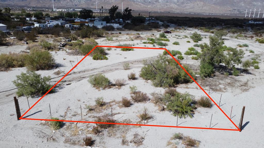 Affordable 0.16-acre lot in Cabazon--perfect for a custom home or long-term investment. Level terrain with mountain views and easy access to I-10, just minutes from Cabazon Outlets, Morongo Casino Resort & Spa, and the iconic Cabazon Dinosaurs. This lot is fenced with the adjacent parcel, which is also for sale, and both can be purchased together for $50,000. *Buyer to verify every detail including zoning, utilities, and all building requirements.*