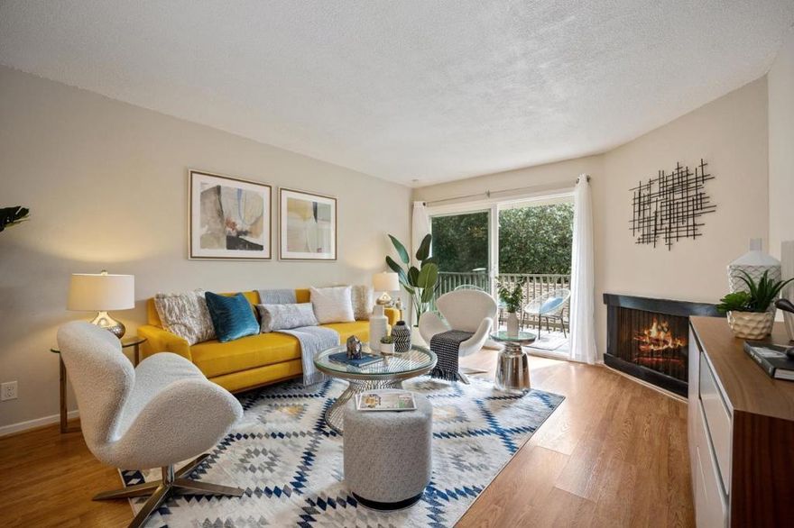 Welcome to this charming 1-bedroom, 1-bathroom condo located in the vibrant city of Daly City. This cozy home offers 717 sq ft of living space, perfect for those seeking comfort and convenience. The kitchen is well-equipped with modern amenities, including granite countertops, a dishwasher, garbage disposal, microwave, electric oven range, and refrigerator, making meal preparation a breeze. The living area features laminate and tile flooring, providing durability and style, while the dining area is conveniently situated within the living room space.   For warmth during cooler months, the condo includes baseboard heating, and the community offers a shared laundry facility for residents. Relax by the community pool during warmer days or enjoy the added security of the gated entry. This property is located within the South San Francisco Unified School District. With 1 garage space, this condo combines practicality with comfort, making it a great home in a desirable location.