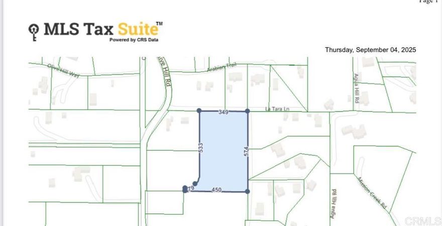 PRIME LOCATION!!! Beautiful 4.7-acre lot located in the heart of Fallbrook's desirable Olive Hill Road.  This property offers easy accessibility and the perfect canvas for your dream home or investment project. With its mostly level terrain and street frontage, the possibilities for development are endless. Seller will guarantee installation of road, septic approval, runoff requirements and utilities once escrow is closed. Property will have a new road with cut-de-sac, utilities and fire hydrant. *Up to 10 acres available for purchase which includes two existing homes. See MLS listing: NDP2502231 for adjacent parcel available. Don't miss this rare opportunity to own a piece of Fallbrook's finest land.