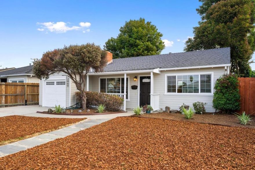 Assigned to the highly sought-after Aragon High School, this cherished home sits on an expansive flat lot with freshly painted interiors and exteriors and beautifully refreshed landscaping. It offers two spacious bedrooms plus a 120 sq ft detached office in the backyard, ideal as a home office, game room, or cozy media retreat. Enjoy endless possibilities to expand or add an ADU. Walk to Bayside/Joinville Park and nearby hiking trails. Conveniently located near Downtown San Mateo, major freeways, and local shops. This is the home you've been waiting for, make it yours today.
