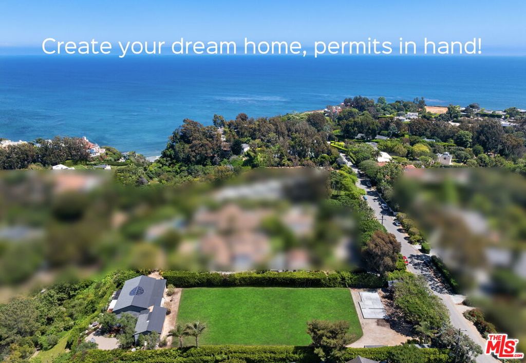 Positioned on one of Point Dume's most desirable streets with ocean views and direct access to a world class private surf beach, this is a rare opportunity to complete a fully approved and permitted estate in one of Malibu's most sought-after enclaves. More than a blank canvas, this offering comes with plans already approved, permits in-hand, and construction underway  including an existing main residence to be remodeled as well as a detached guest house and detached garage to be built  allowing for a seamless transition into the rewarding phase of building: selecting finishes, materials, and design elements that reflect your personal taste.The proposed estate spans over one acre of property and approximately 6,700 square feet of existing and proposed structures, anchored by refined architectural plans that balance clean modern lines with a sense of warmth and California ease. The layout includes a total of six bedrooms with en suites, multiple indoor/outdoor living spaces, a detached guest house, detached garage, and a resort-style pool and spa, framed by thoughtfully designed landscape and hardscape elements. Terraces, patios, and expansive glazing are positioned to enjoy the views, draw in natural light and capture the serenity of the surrounding property.The floor plans reveal a sophisticated flow, from the expansive entry into a gracious open-concept kitchen, living, and dining space  all designed to capture ocean views from the main level  to a private bedroom wing and a dedicated den. Upstairs, the primary suite offers a spa-like bath, generous terraces, and walk-in closets  a layout that offers both flexibility and luxury. The guest house and detached garage are discreetly positioned to create a sense of estate-scale privacy, while the path to the beach directly from the property underlines the lifestyle this address affords.To obtain plans and building permits on Point Dume with this level of forethought is exceedingly rare. This is an opportunity to fast-forward through a multi-year process and immediately enter the most creative chapter of your dream home  all within one of Malibu's most exclusive enclaves.*Mood Board Images*