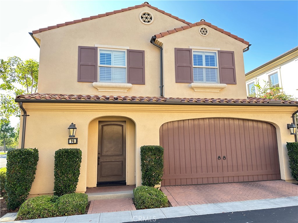 PRIVATE CORNER LOCATION with a desirable backyard in the prestigious Stonegate community! This detached Plan 2 of San Mateo by Irvine Pacific offers 3 bedrooms, 2.5 baths, and a 2-car garage. The open and bright floorplan features a spacious great room filled with natural light, seamlessly connected to the gourmet kitchen and dining area. The kitchen includes white cabinetry, granite counters, subway tile backsplash, stainless steel appliances, a large center island with breakfast bar, and abundant storage. Upstairs, all bedrooms are conveniently located along with a laundry room with cabinets. The expansive primary suite boasts elevated ceilings, recessed lights, a large walk-in closet, and a luxury bath with dual sinks and a soaking tub. Two secondary bedrooms share a dual-sink bathroom. Interior upgrades include travertine floors downstairs, custom paint, crown molding, recessed lighting, and plantation shutters. The landscaped backyard offers privacy and low-maintenance enjoyment. Walking distance to Stonegate Elementary, Jeffrey Trail, shopping, dining, and Great Park. Stonegate community amenities include resort-style pools, parks, playgrounds, and courts for tennis, basketball, and volleyball.Don’t miss this exceptional opportunity to lease one of Stonegate’s most popular floorplans!