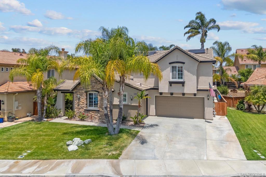. Welcome to 44022 Eaglebluff Ct in the heart of beautiful Temecula CA. This stunning 4 bedroom 3 bathroom home, with office or optioinal 5th bedroom, is the kind of place that feels like a retreat the moment you step inside. You are greeted by a welcoming foyer that sets the tone with its charm and elegance leading you into the spacious layout beyond. From the start you will notice the custom upscale touches that make this home stand out from the rest. The layout flows perfectly offering both space and comfort for everyday living and entertaining. Beautiful flooring runs throughout the home adding warmth and style to every room. The cozy fireplace invites you to relax while the kitchen and open living areas are ideal for hosting family and friends. Step outside and you will find your own private backyard oasis complete with a sparkling pool and plenty of room to unwind or entertain under the California sun. With solar already installed you can enjoy energy savings while keeping your home cool all summer long. Located in one of the most desireable areas of Temecula this home offers not just style and comfort but also the convenience of nearby shopping schools and dining. This one truly has it all.