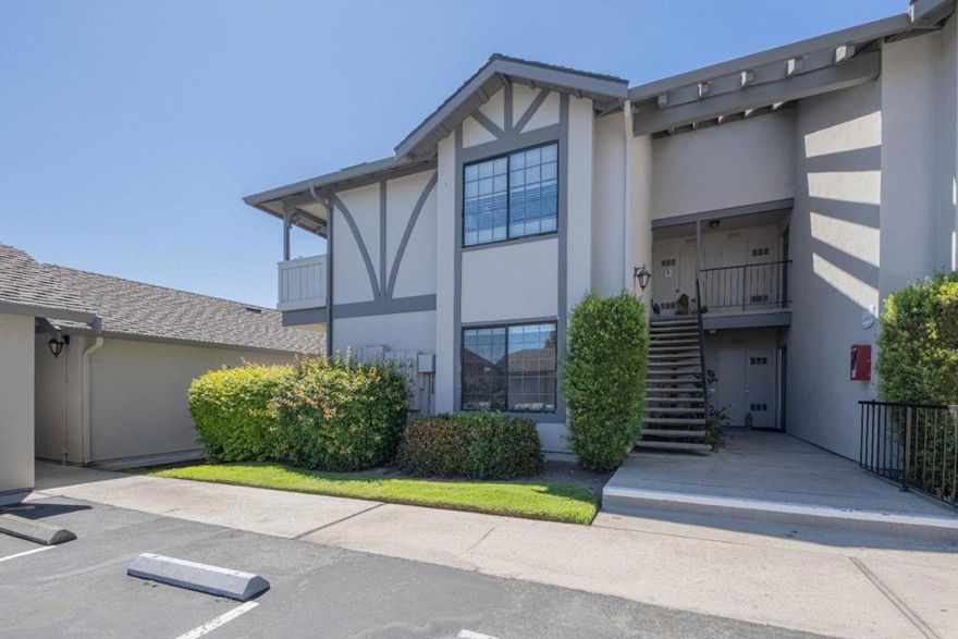 A sweet spot to call home, located in the sought after and gated Westwood Village in desirable South Salinas.  This well-kept complex and updated 2 bedroom/1 bath unit showcase pride in ownership. An inviting and open concept with natural light, add to the charm, along with updated flooring throughout, newer kitchen appliances, a cozy fireplace, stackable in unit washer and dryer and a private patio off the dining area.  A bonus is the detached, 1 car garage is situated right outside this unit, making it very convenient to access.  Enjoy spending time outdoors with perks of the residents pool and barbeque area. Nearby amenities such as shopping, restaurants, medical facilities, and hi-way access add to the attraction of this location. These ground floor units don't come around often, don't miss your chance to make this one yours.