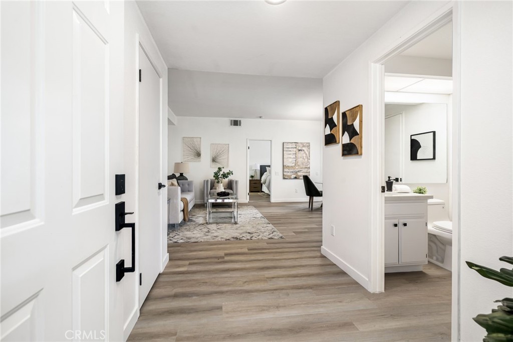 Just a short walk to the heart of Downtown Palm Springs. Convienlty loacted on the main ground level of community this single story end unit boast of 2 bedrooms, 2 bathrooms, offering you a large private patio to enjoy the indoor outdoor living experience as the end unit. Convience meets luxury in this Palm Springs gated community paradise. Discover your next chapter here at Villa Caballeros. This community doesn't just offer a home but a lifestyle, with amenities including a racquetballcourt, tennis/pickleball court, heated pool, and spa live life your on vacaction.