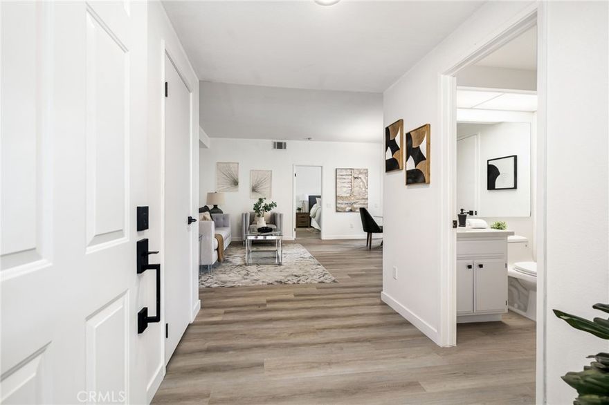 Just a short walk to the heart of Downtown Palm Springs. Convienlty loacted on the main ground level of community this single story end unit boast of 2 bedrooms, 2 bathrooms, offering you a large private patio to enjoy the indoor outdoor living experience as the end unit. Convience meets luxury in this Palm Springs gated community paradise. Discover your next chapter here at Villa Caballeros. This community doesn't just offer a home but a lifestyle, with amenities including a racquetballcourt, tennis/pickleball court, heated pool, and spa live life your on vacaction.