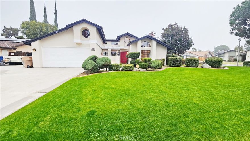 Discover this charming 4-bedroom, 2-bath home nestled in one of Bakersfield's most desirable neighborhoods. Offering 2,070 sq. ft. of comfortable living space on a spacious 0.26-acre lot, this property delivers room to relax, entertain, and enjoy. Recent upgrades include fresh interior and exterior paint, beautifully updated flooring throughout, and modern touches that create a clean, inviting feel. Inside, the home features two spacious living rooms, providing the perfect setup for gatherings, relaxation, or a flexible second living/entertainment space. The cozy dining area overlooks the beautifully landscaped backyard, adding to the home's warm and welcoming flow.
Step outside to your own private retreat complete with a sparkling pool and plenty of room for hosting family and friends under the Bakersfield sun. The front yard's well-maintained landscaping boosts the curb appeal and highlights the charm found throughout.