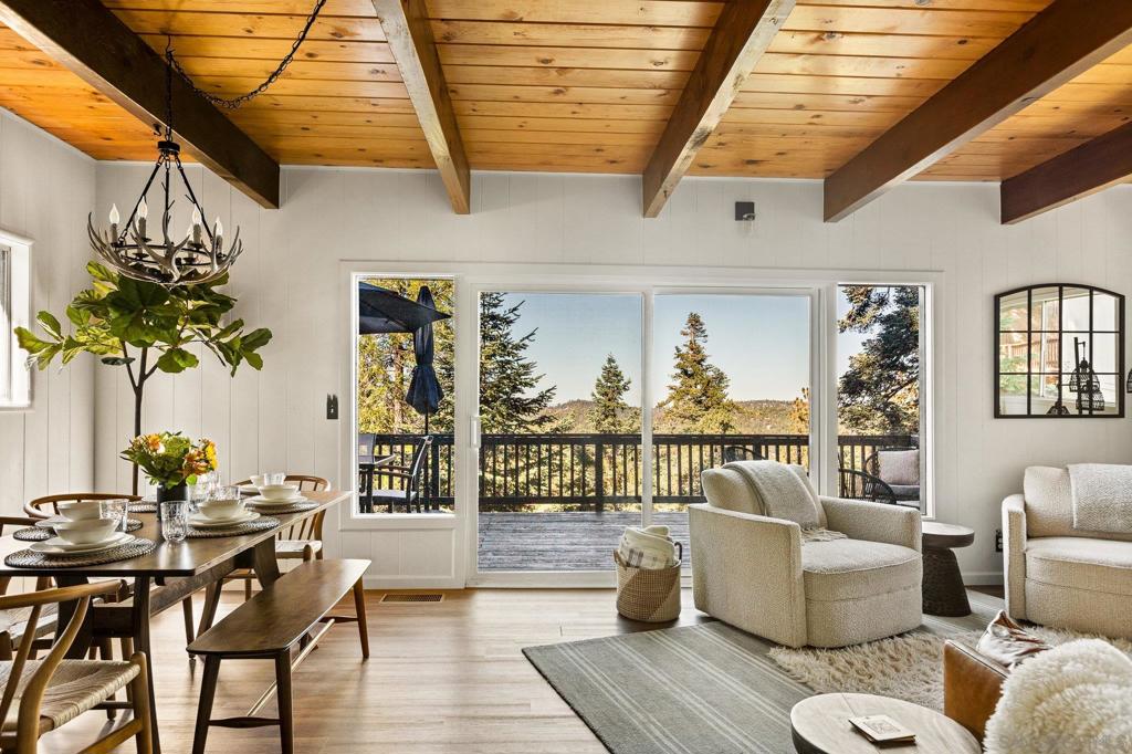 TurnKey Lake Arrowhead retreat in highly sought-after Arrowhead Villas! $200 Quarterly HOA dues include water, trash pick up, and snowplowing; perfect for an investor looking to cash flow or this home can also make for a great family getaway. Entering the home, you are immediately greeted with an amazing, seemingly endless, mountain view full of beautiful pine trees and no obstruction. Two decks face out to the majestic scenery, where sunrises and sunsets are absolutely breathtaking! Professionally designed with a New furnace, plumbing, and a backup generator ($23,000 remaining balance) Minutes from Lake Arrowhead Village, SkyPark at Santa’s Village, and a short drive to Snow Valley Ski Resort! Don’t miss out on this incredible opportunity! You must see this property to truly appreciate its beauty!